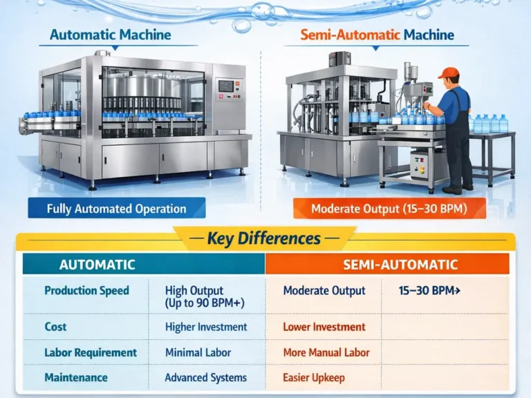 Automatic vs Semi-Automatic Water Filling Machine – Full Comparison
