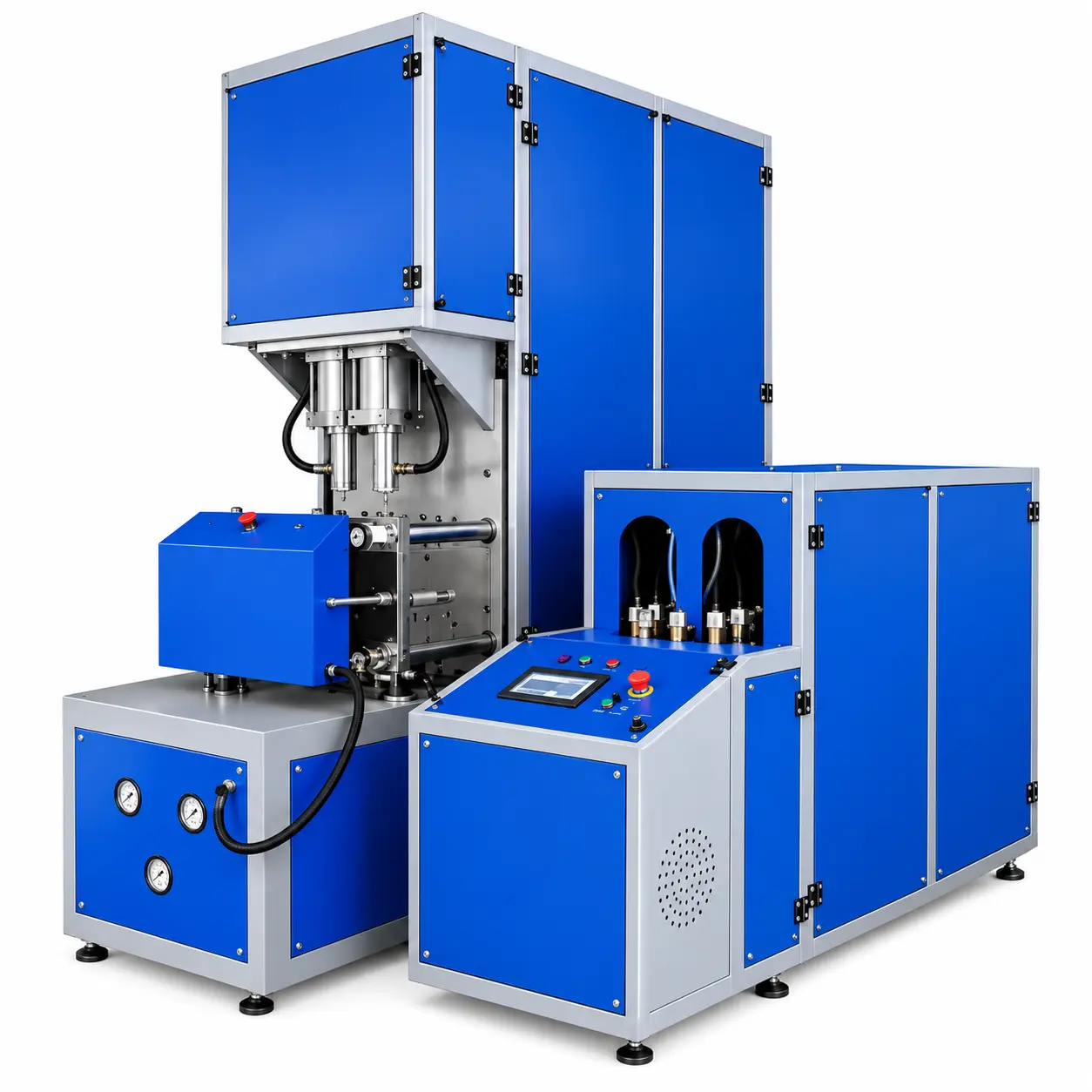 2 Cavity Semi Automatic Blow Molding Machine